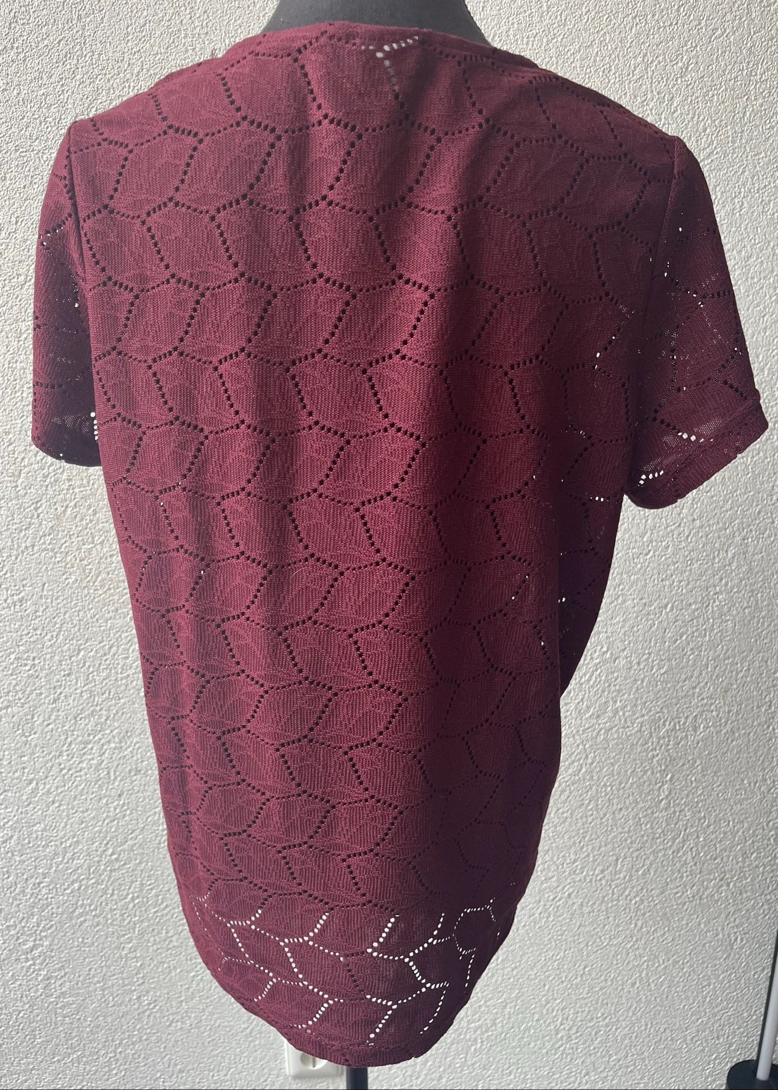 🌺 𝒎𝒛 | Jacqueline de Yong ajour top | Bordeaux | Maat L | Gebreid – photo 3
